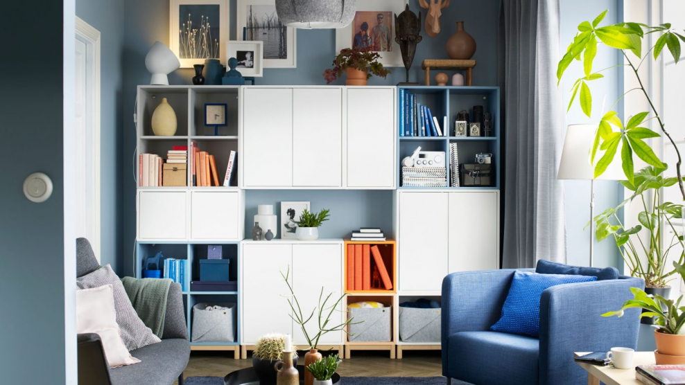 Икеа гостиная с гардеробом