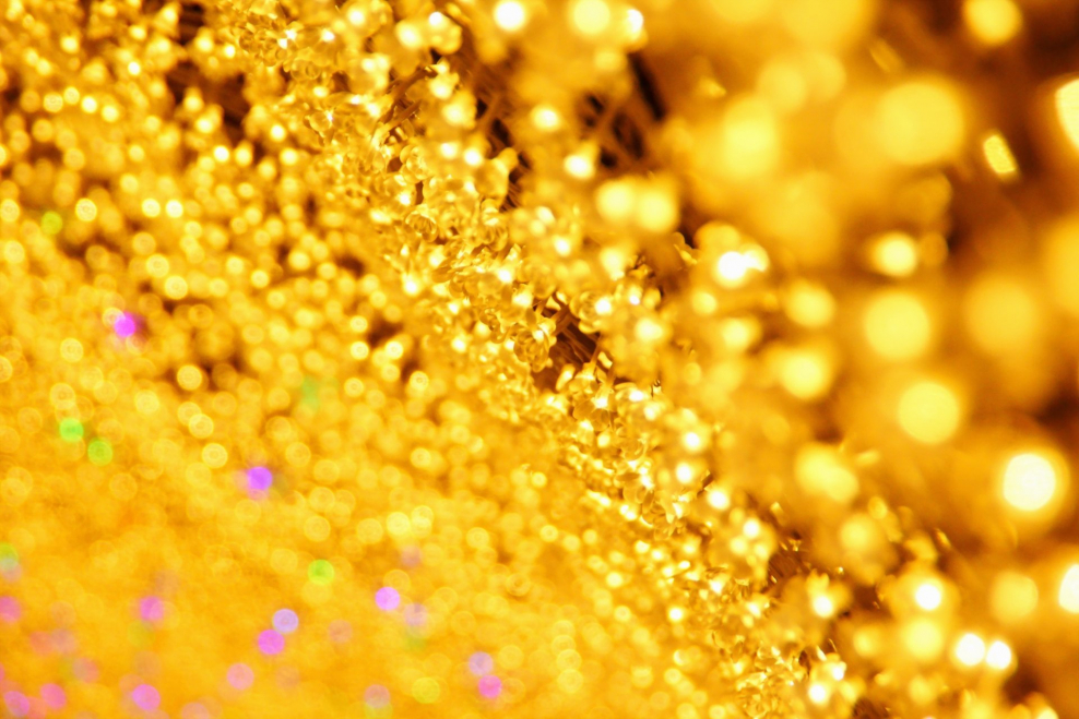 Желтые блестки