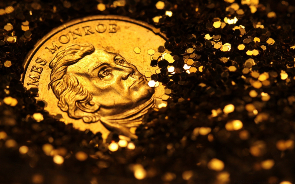 Золотой фон с блестками