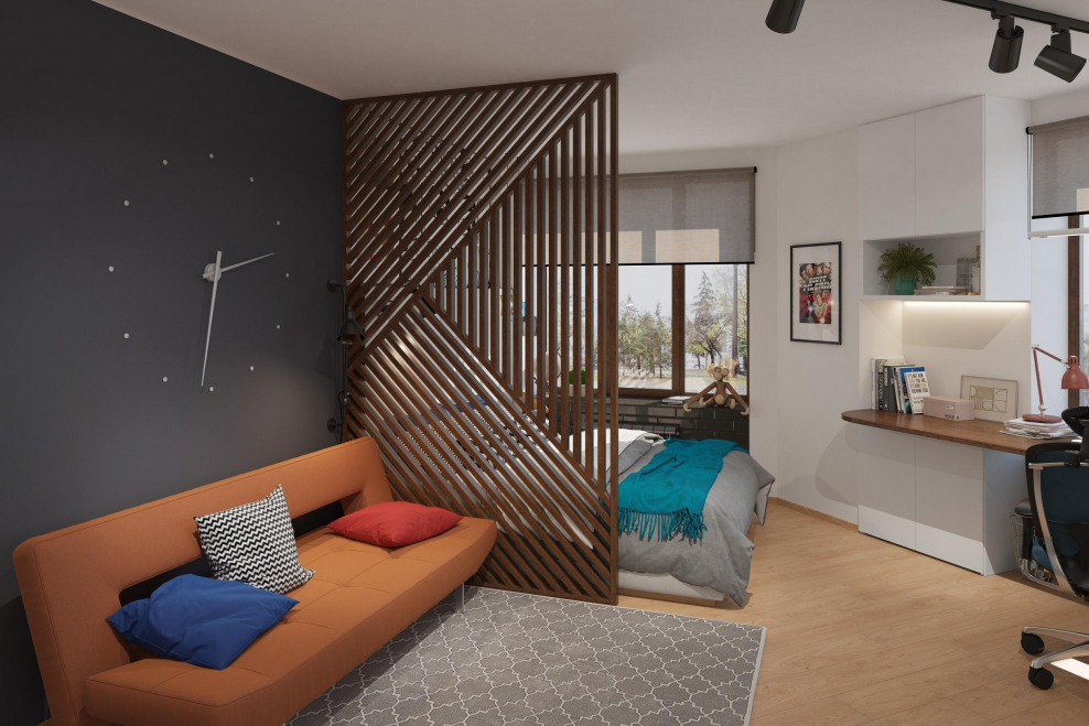 Комната для подростков мальчиков разделенная