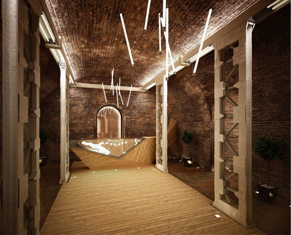 Холл в стиле лофт