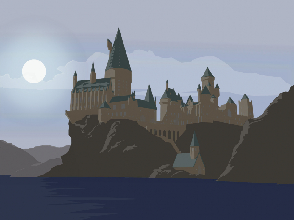 Хогвартс замок вектор