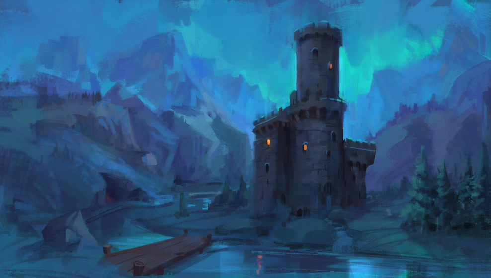 Средневековый замок Минимализм