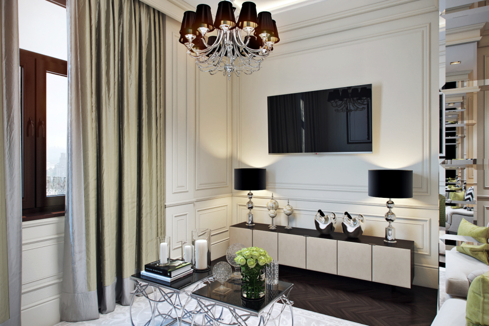 Телевизор в кухне гостиной 2020