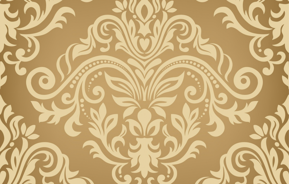 Золотой орнамент с бежевым