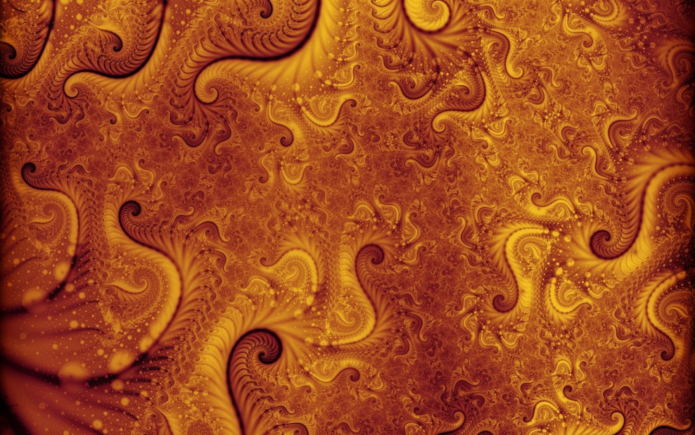 Орнамент коричневый с золотым