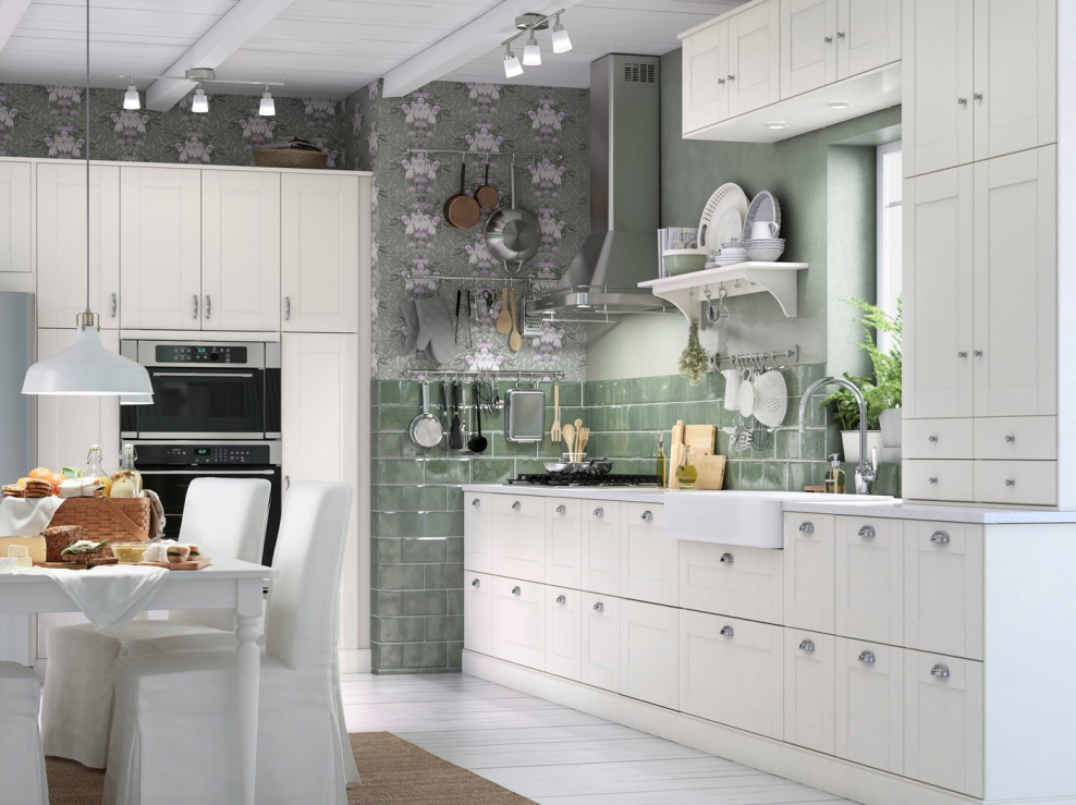 Кухня икеа Стэнсунд белая