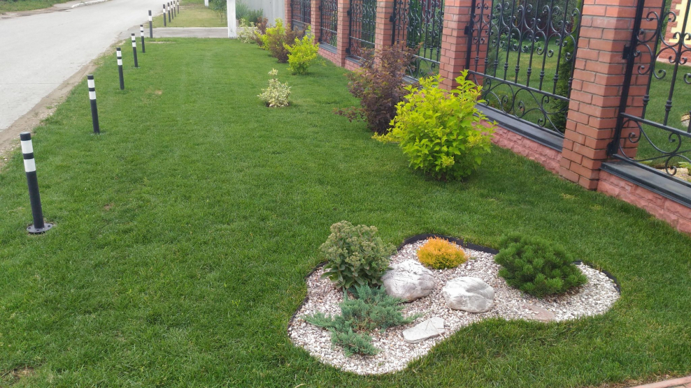 Ландшафтные островки на газоне