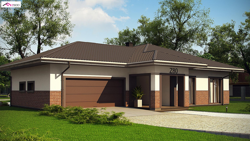 Z500 проекты одноэтажных домов с гаражом