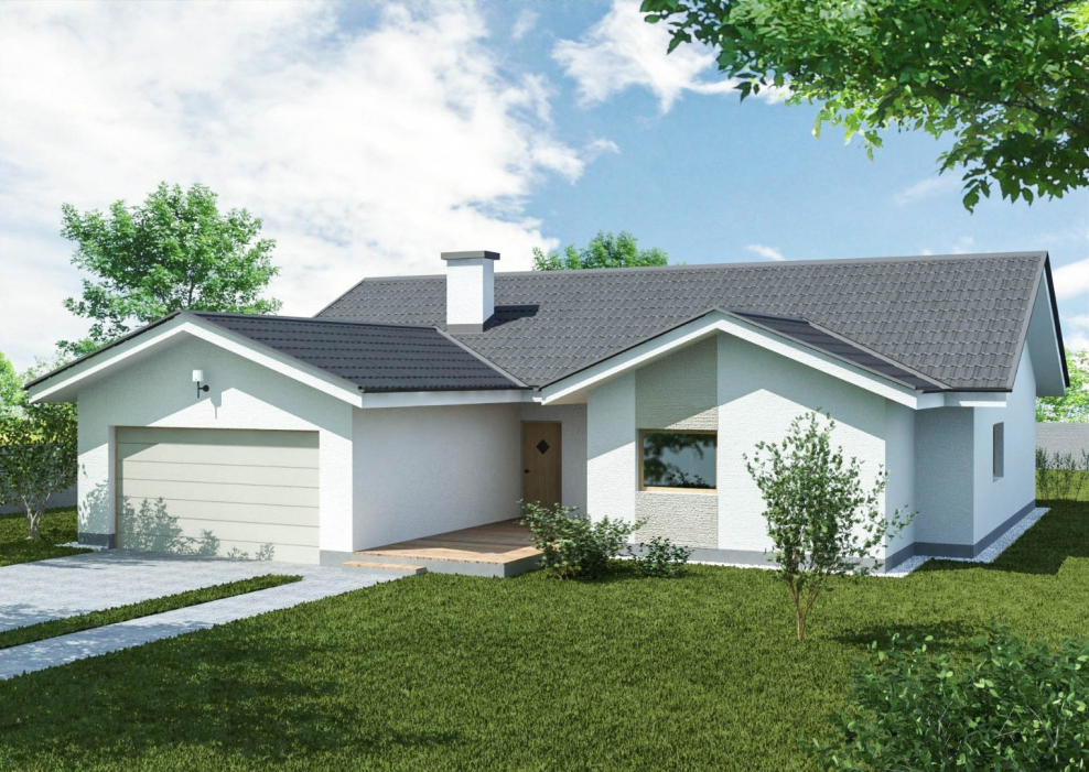 Одноэажныйдом с гаражом