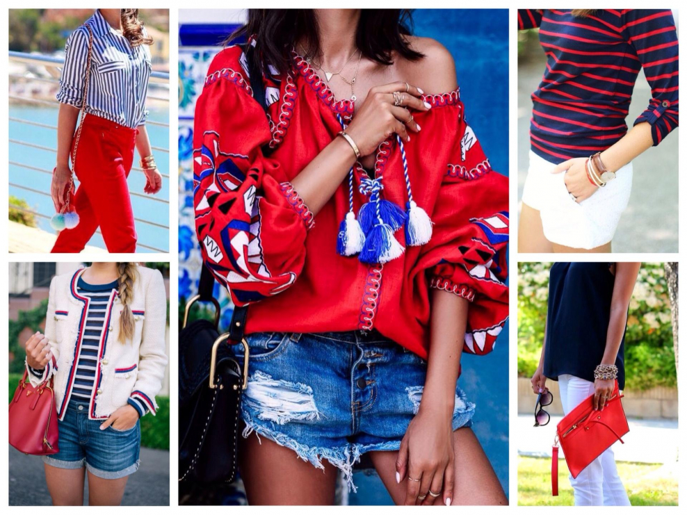 Сочетание красного и синего