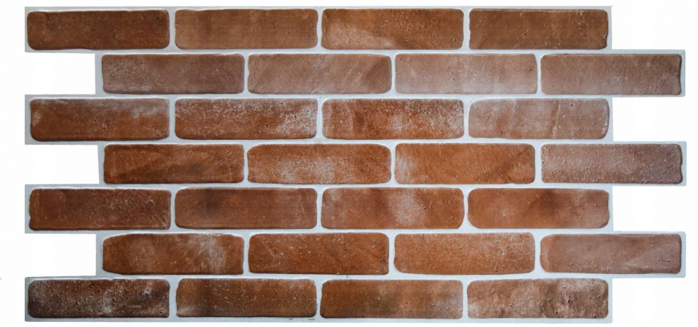 Панель ПВХ кирпич старый коричневый 1025х495 мм