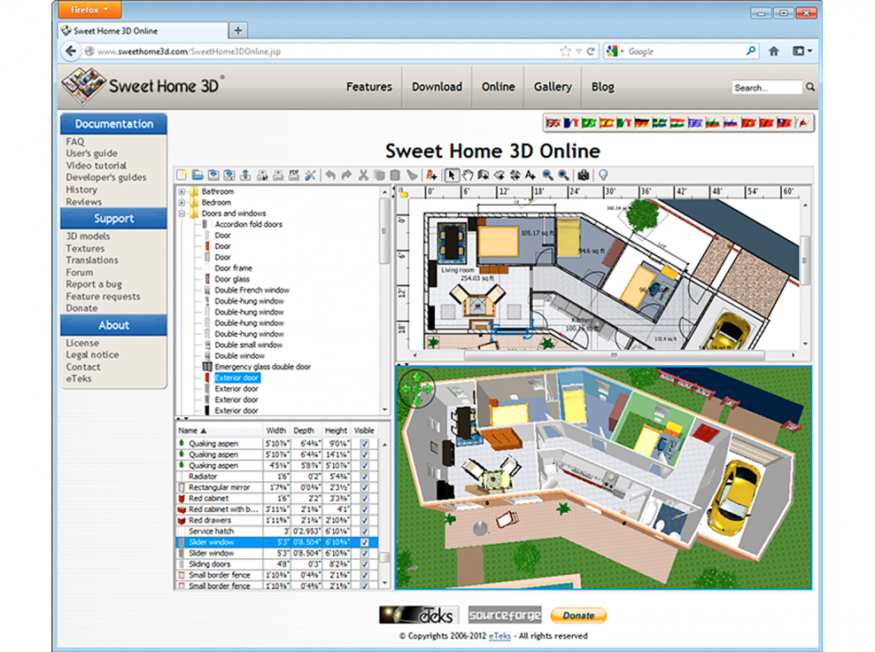Программа для проектирования домов Sweet Home 3d