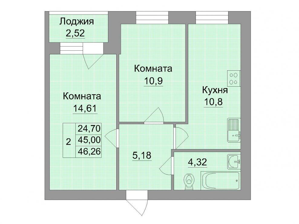 Трехкомнатная квартира с хорошим ремонтом