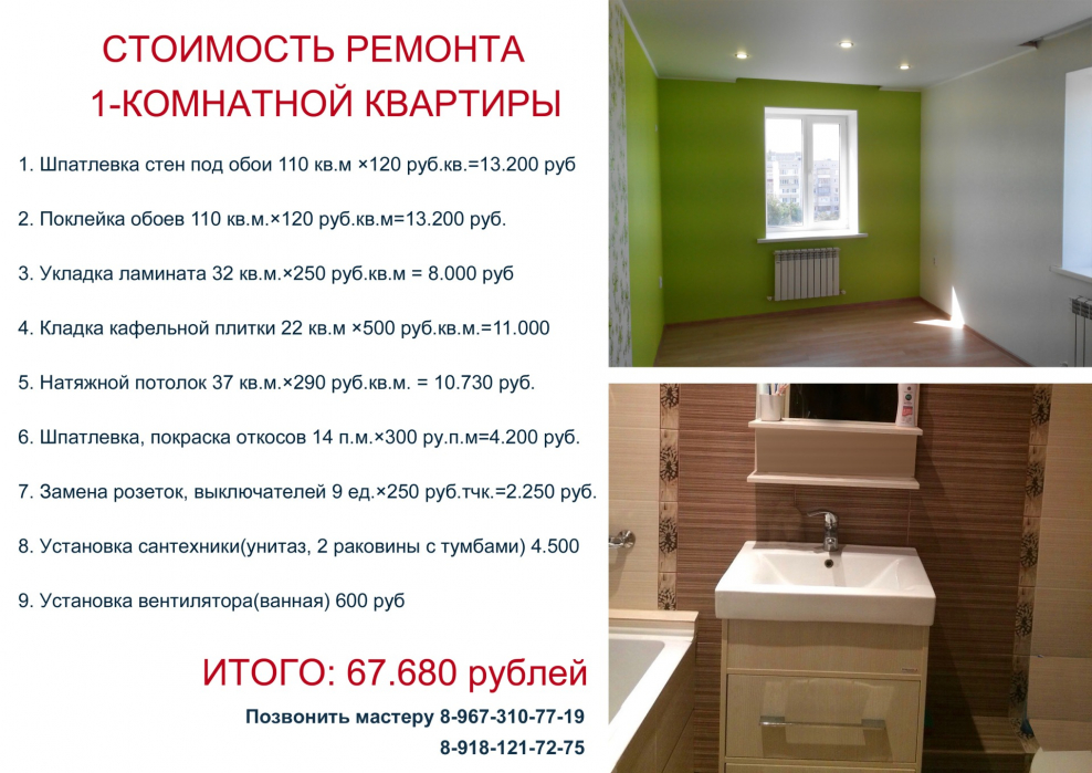 Расценки на отделку ванной комнаты