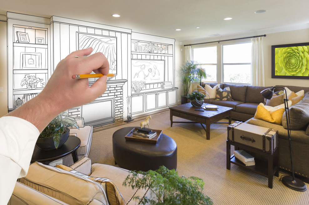 Дизайн интерьера за работой