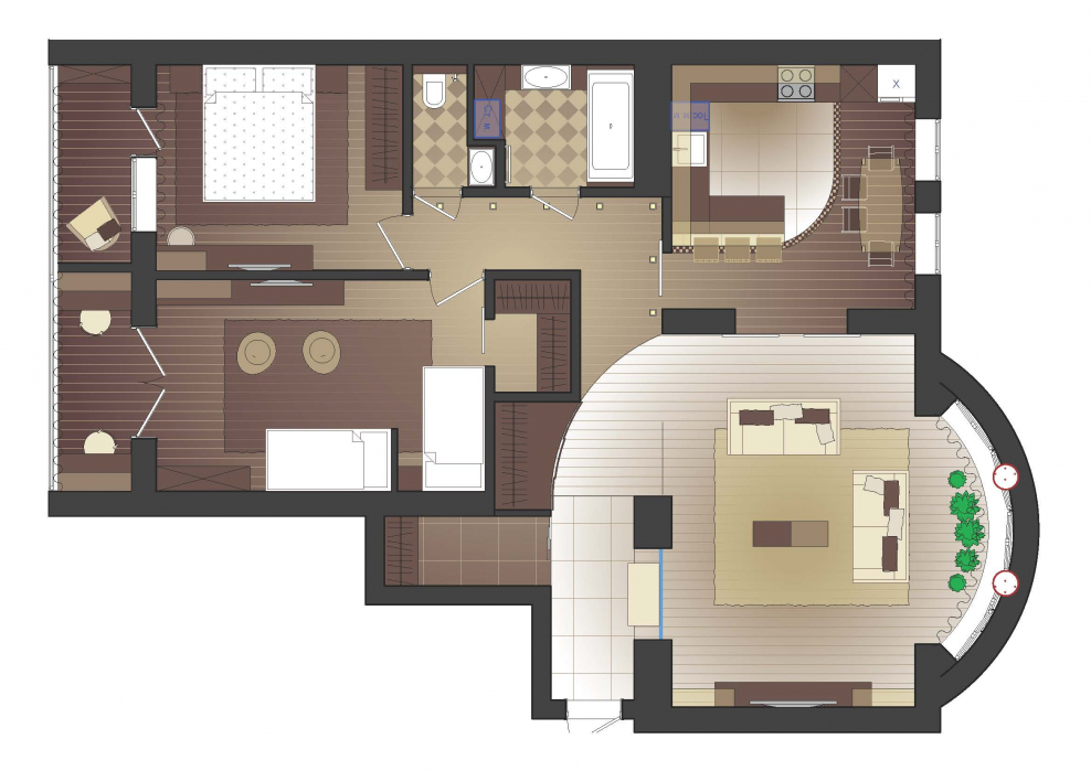 Варницкий проект трехкомнатной