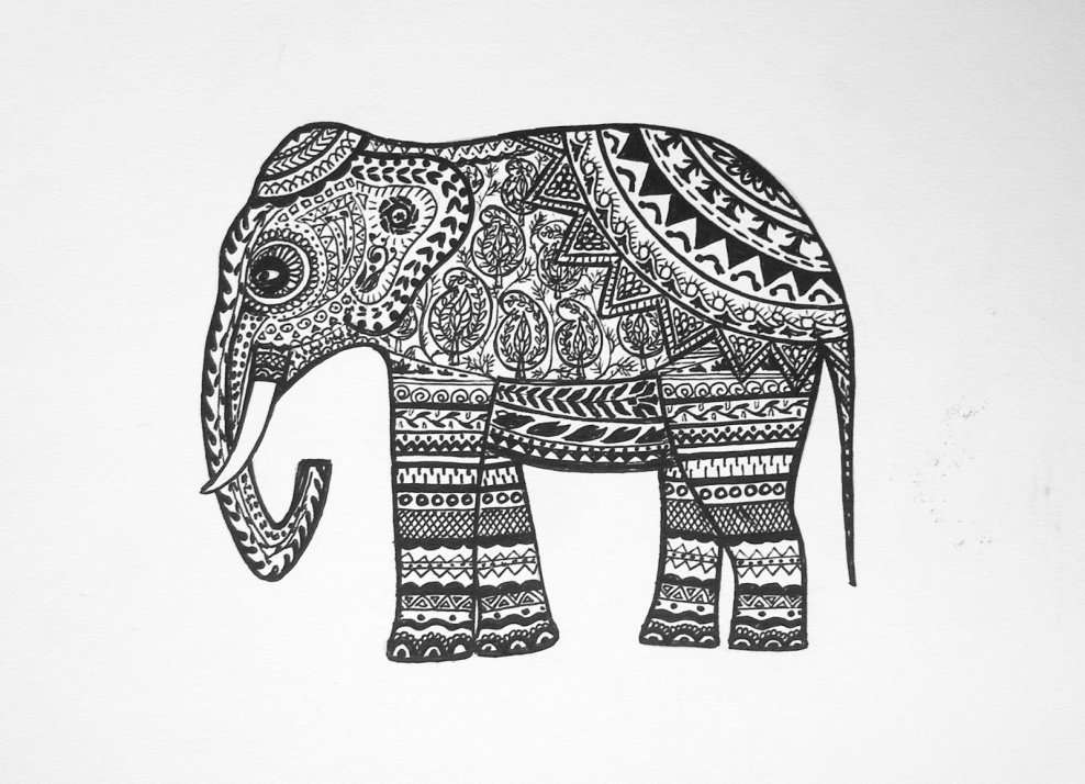 Олень стилизованный