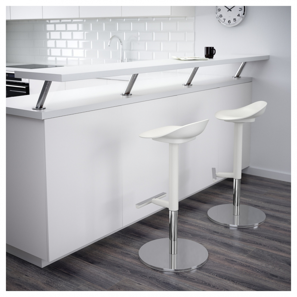 Барная стойка MK-2396 белый/хром