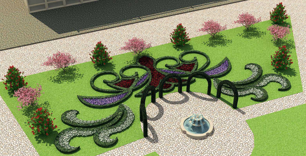 Рабатка цветник