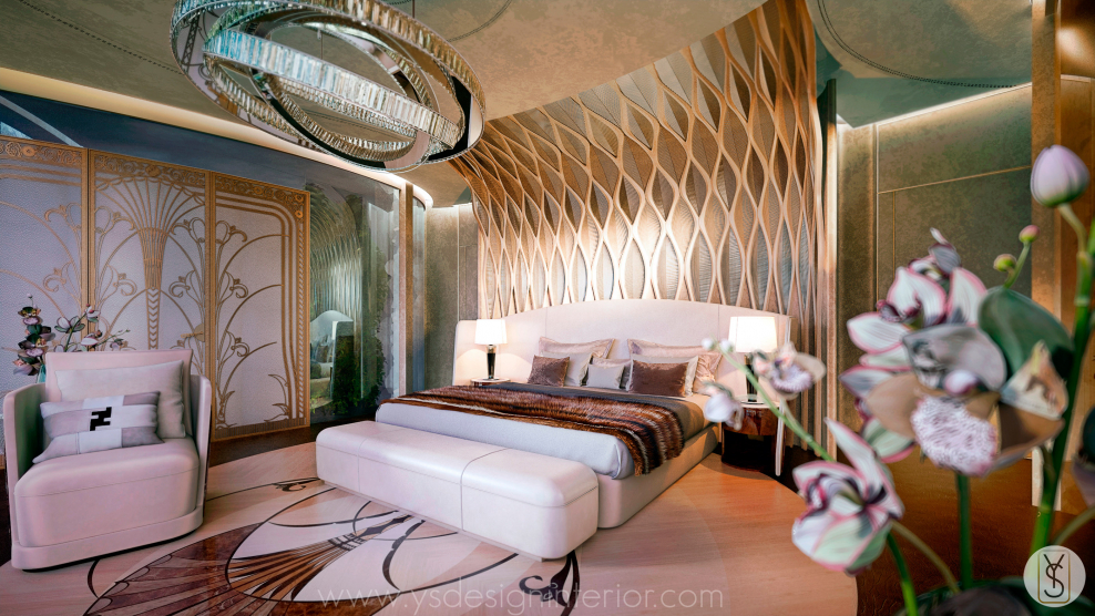 Бионика в интерьере спальни