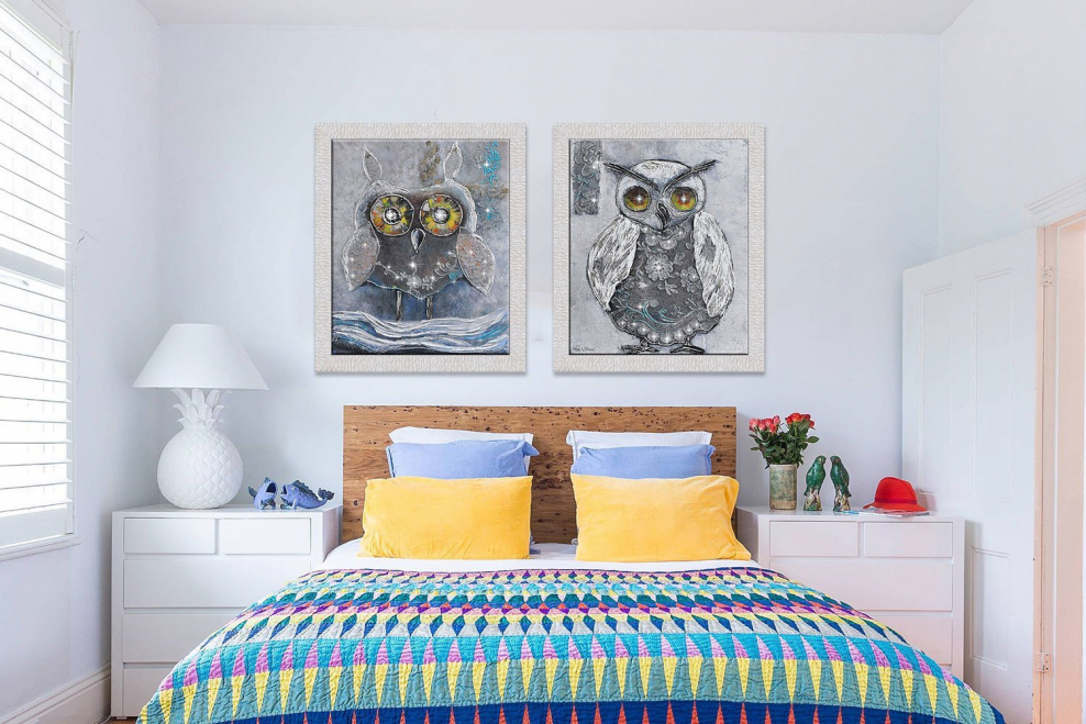 Картины над кроватью в интерьере