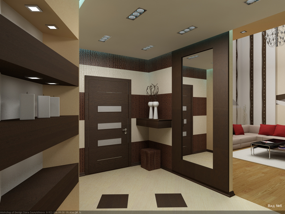 Планировка прихожей в частном доме и зал