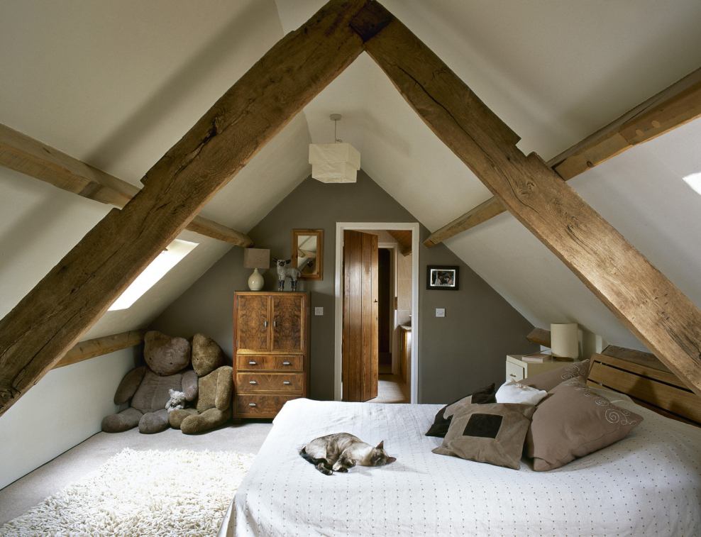 Мансардный этаж с двухскатной крышей