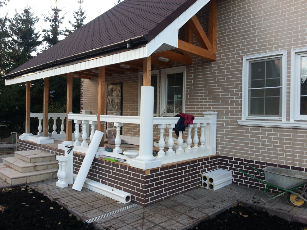 Терраса из кирпича