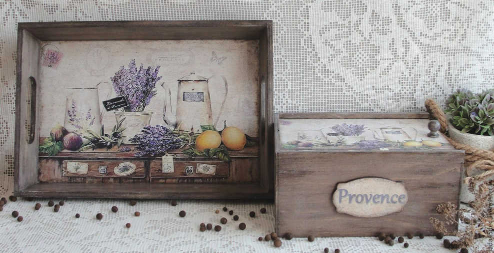 Картины для кухни в стиле Прованс набор