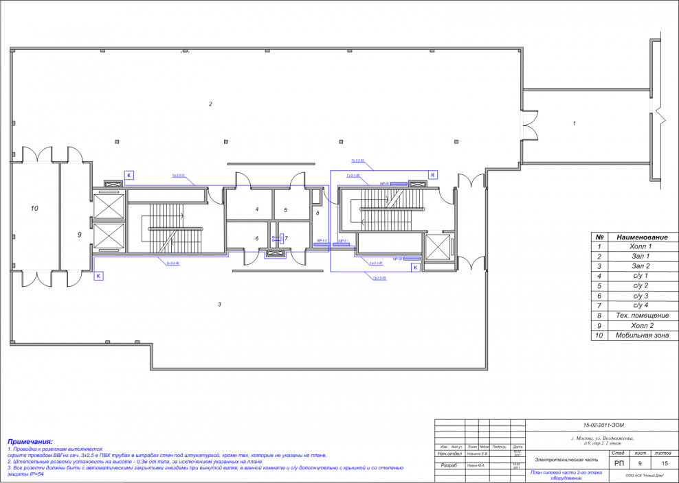 Исполнительная схема электроснабжения квартиры