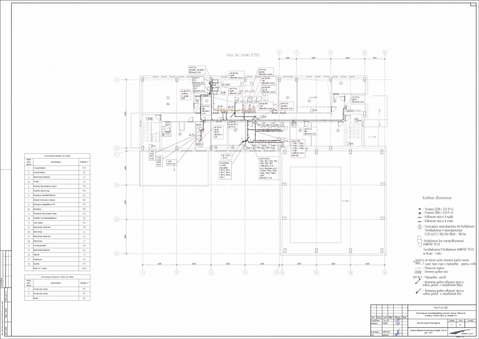 Схема электропроводки освещения в офисных помещениях