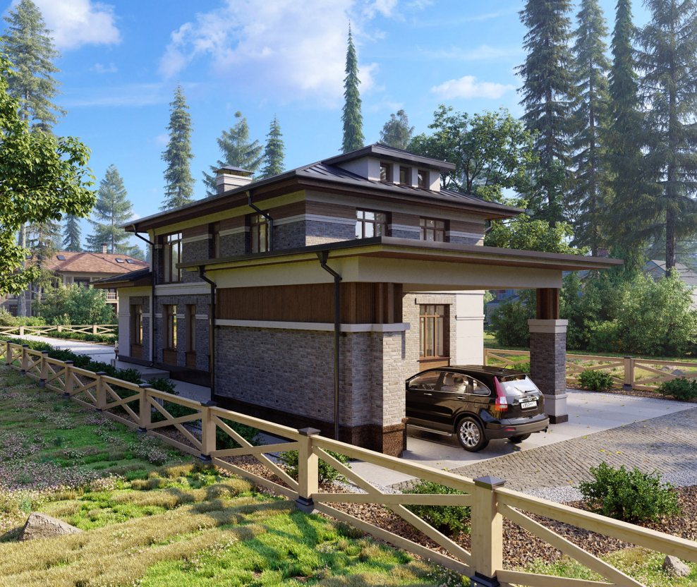 Дом в стиле Райта 200-250 кв.м