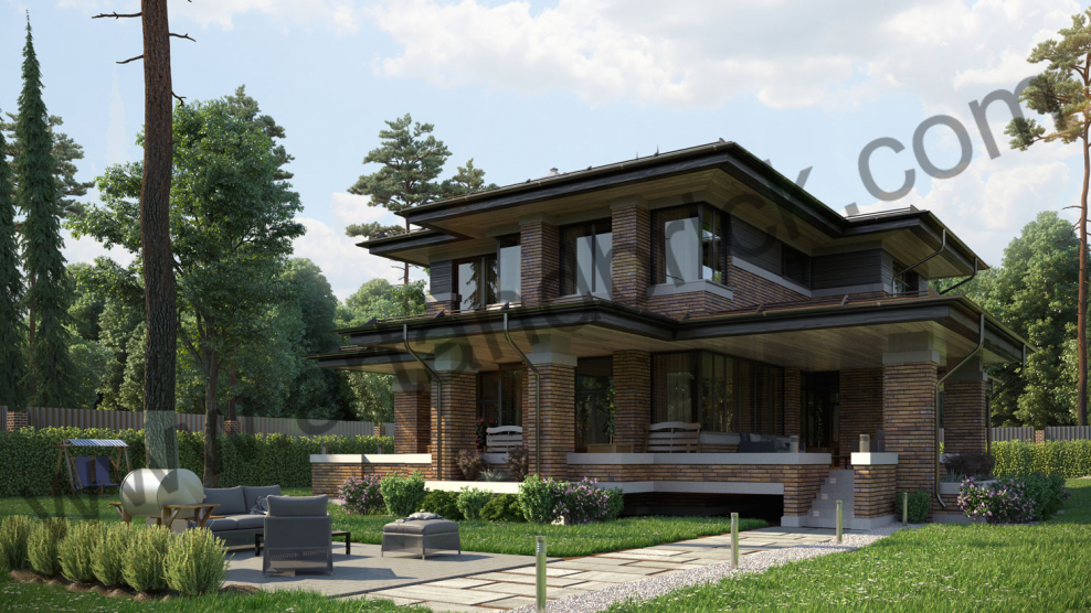 Репино дом в стиле Райт