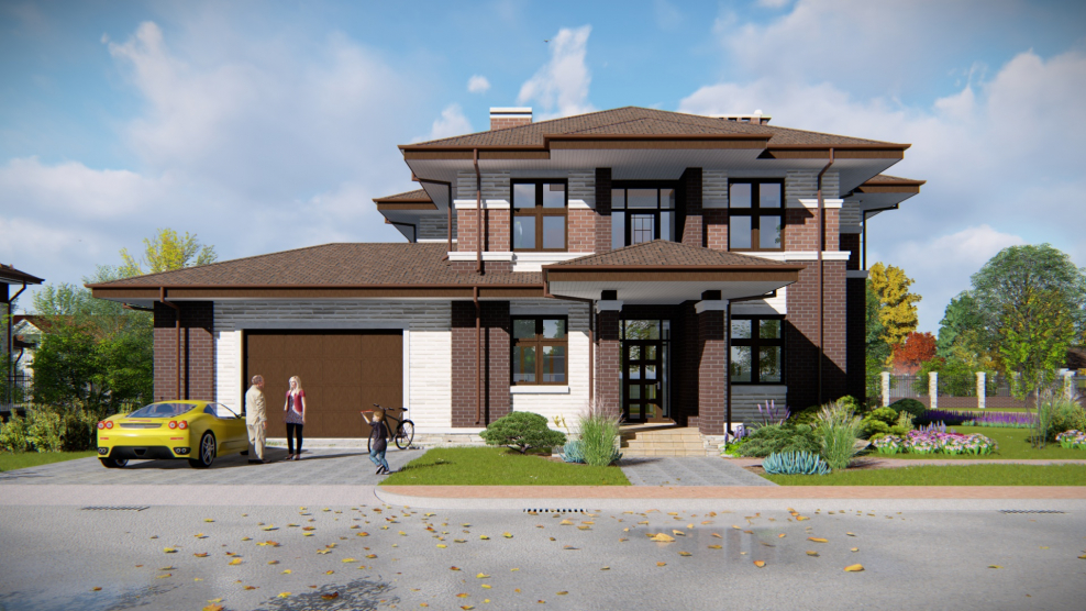 Дом в стиле Райта 200-250 кв.м