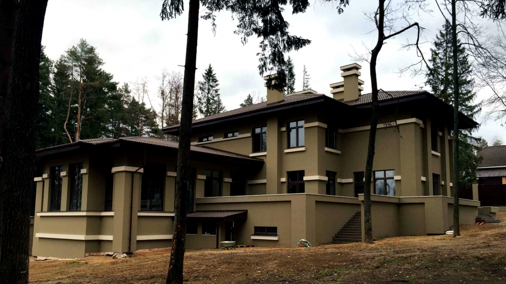 Готовый проект дома в стиле Райта