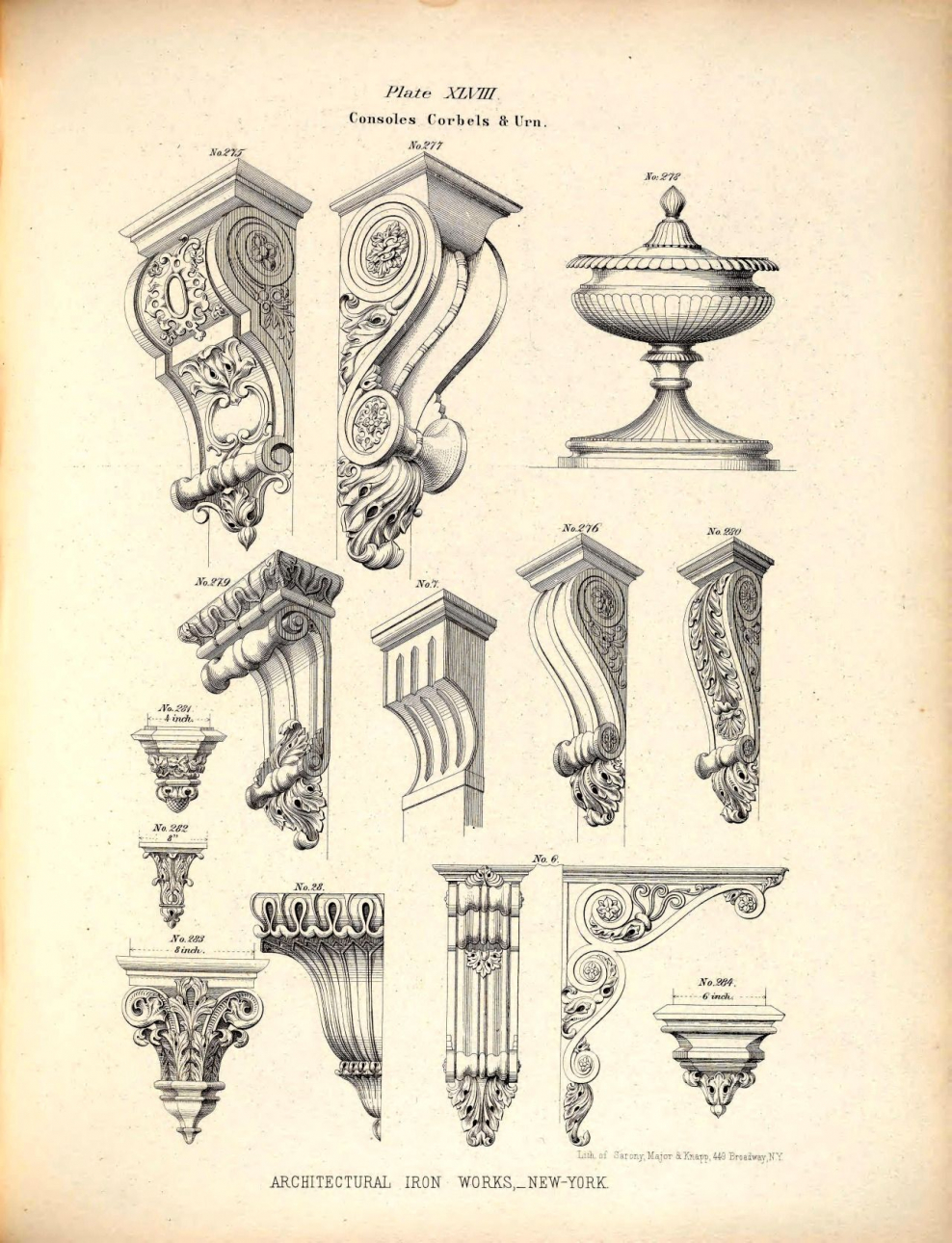 Зарисовки элементов архитектурных сооружений