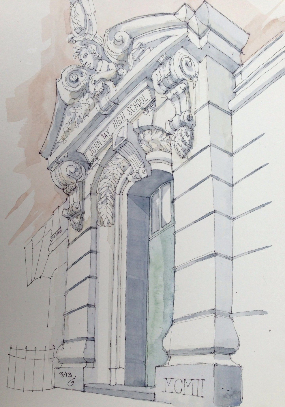 Эскизы архитектурных элементов