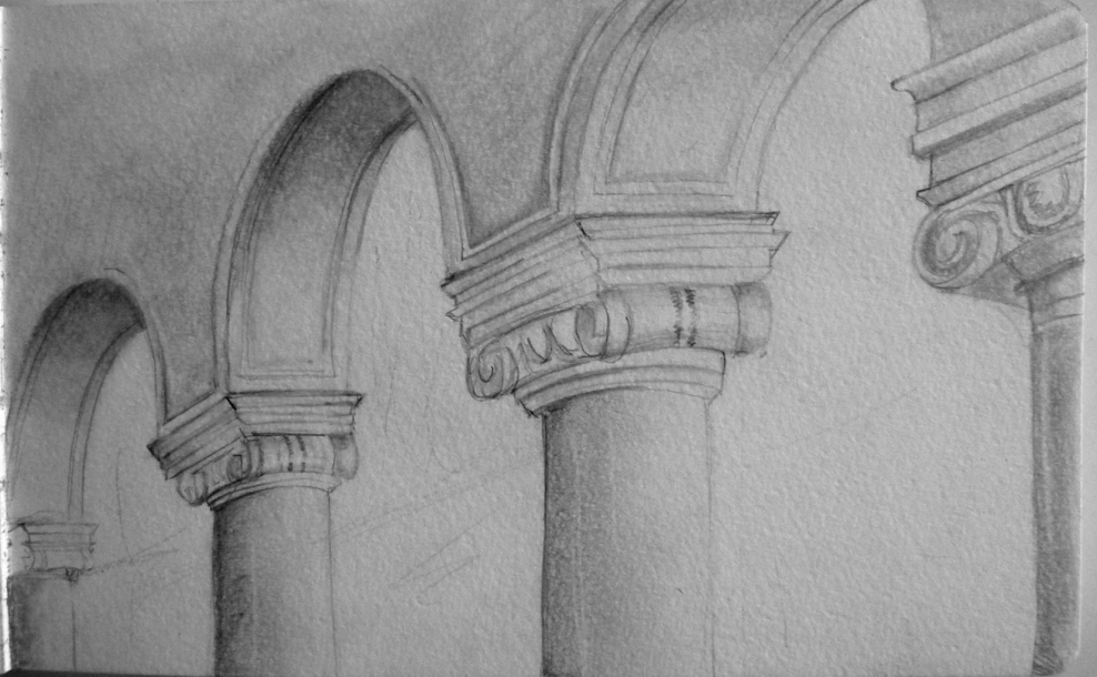 Эскиз здания в стиле Модерн