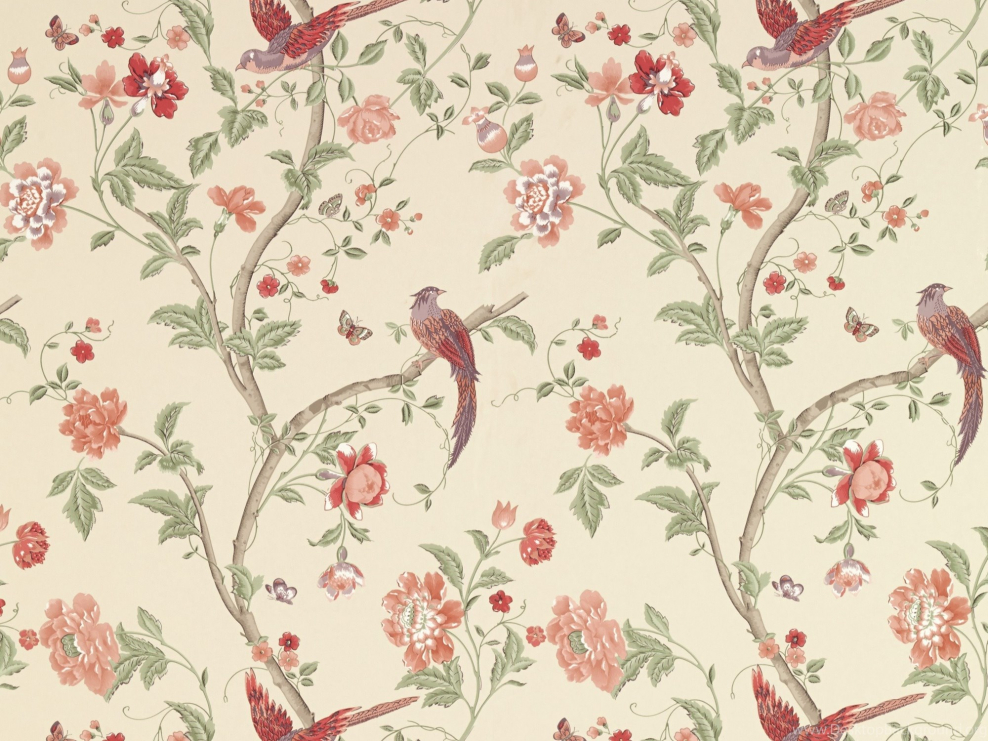 Обои с цветочным орнаментом