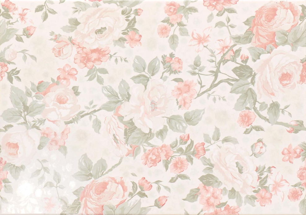 Обои с цветочным принтом
