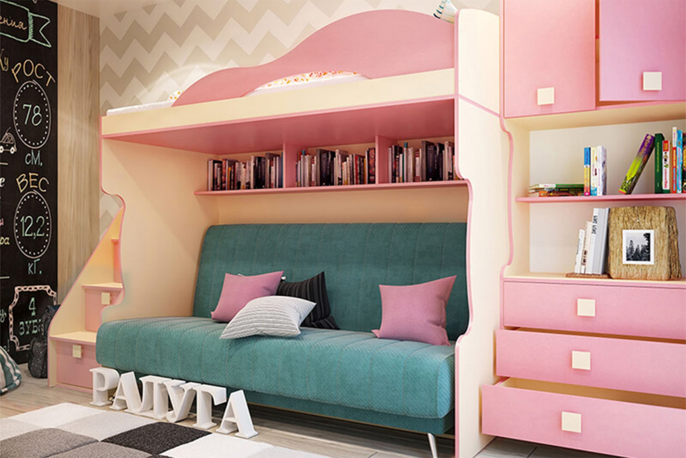 Кровать Горизонт Радуга 2 этаж