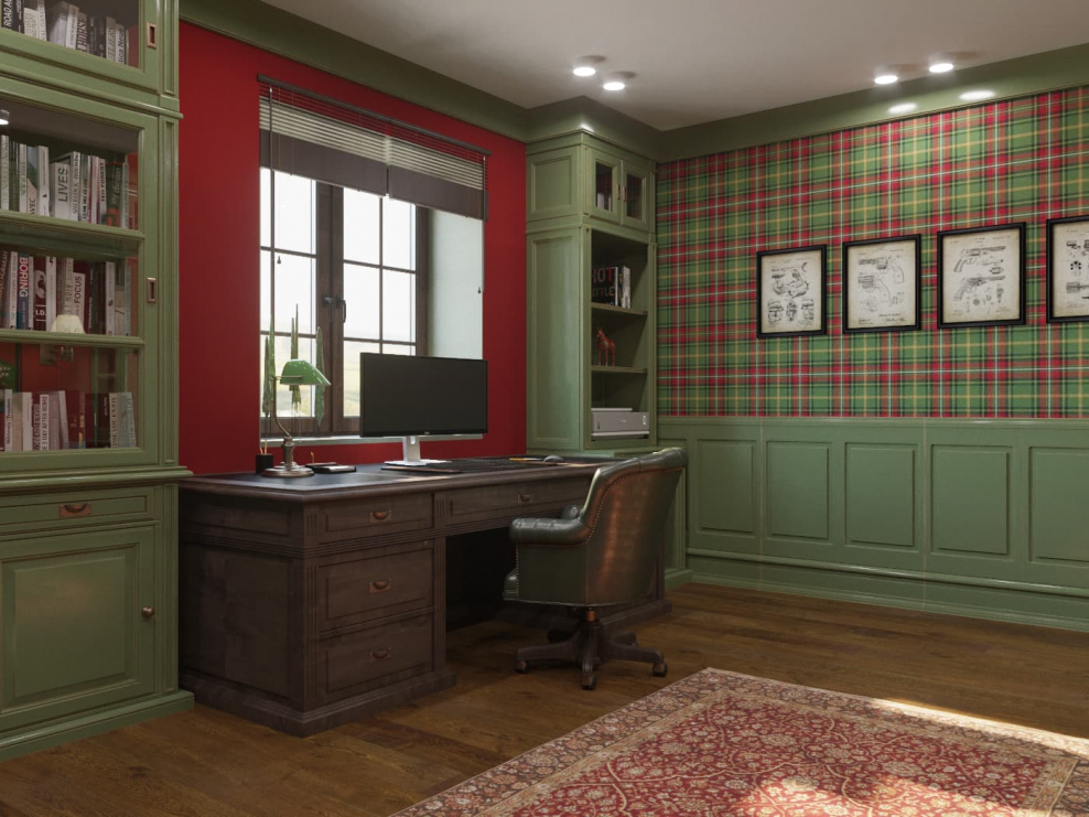 Маленький кабинет в английском стиле