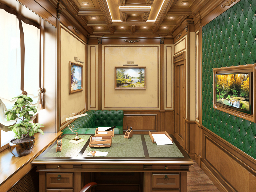 Зелёный кабинет в дрме