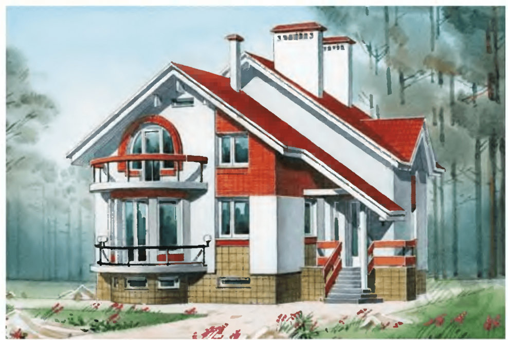 Рисунки домов и коттеджей