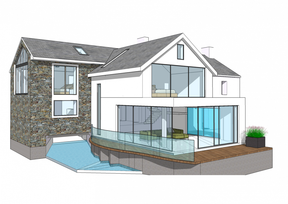 Нарисовать современный дом