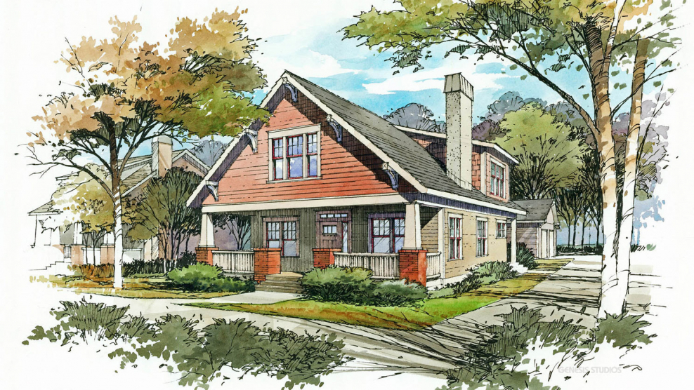 Скетч загородного дома