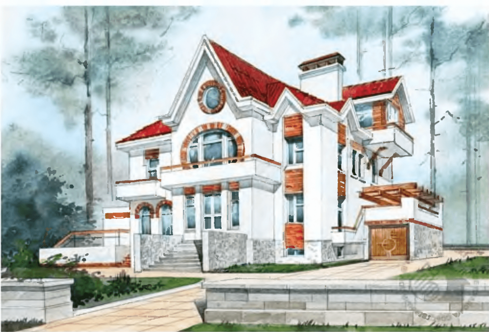 Нарисовать особняк