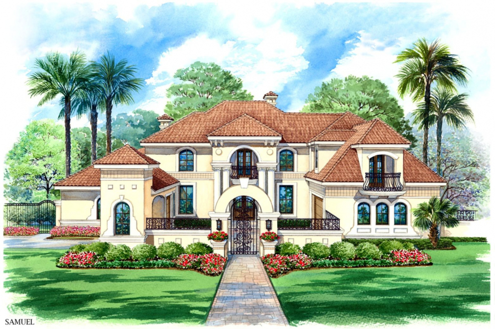 Нарисовать виллу