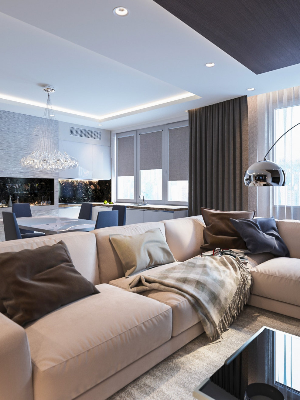 3 Д визуализация общественного интерьера